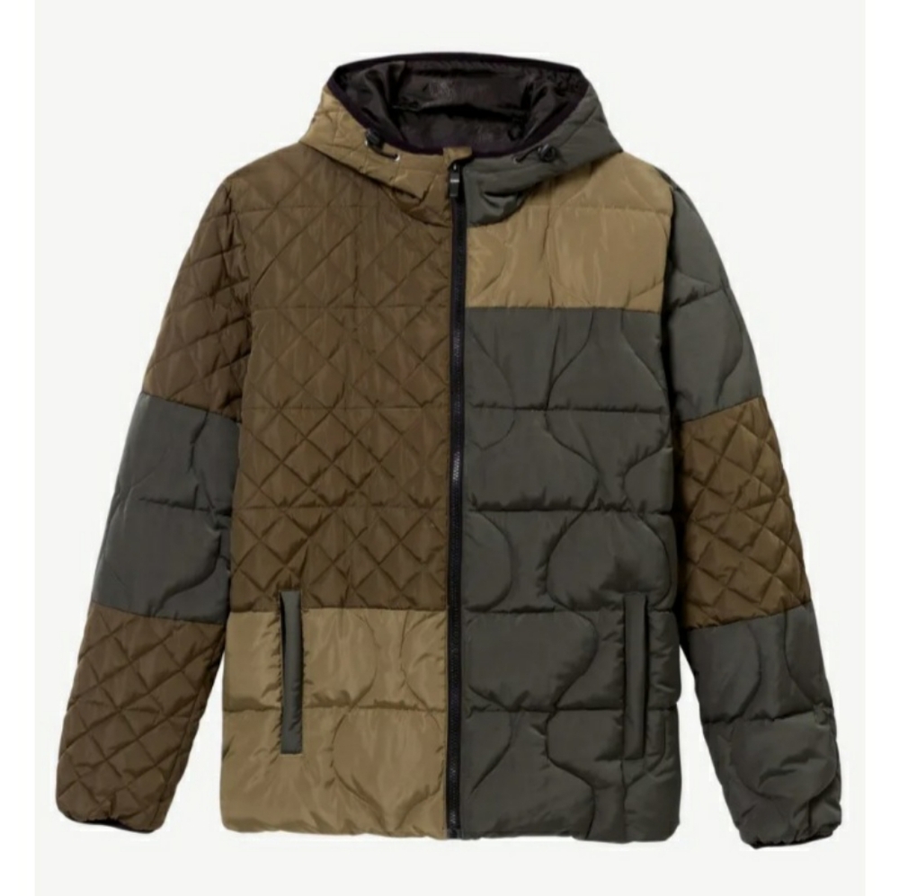 Desigual (Spain) puffer jacket Green/Brown/Tan